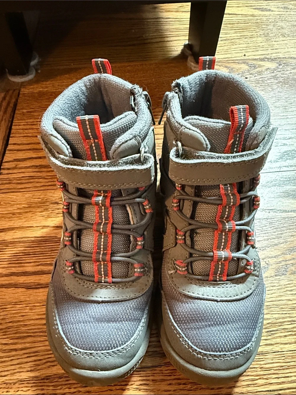 Merrell Kids Grey and Red Waterproof Hiking Boots